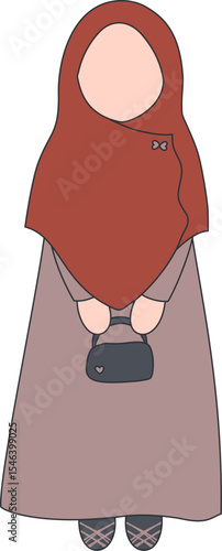Faceless Moslem Girl