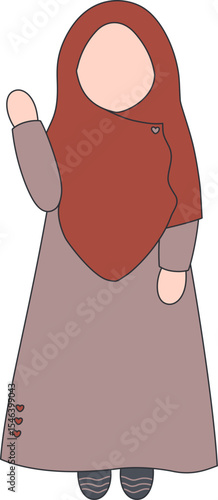 Faceless Moslem Girl