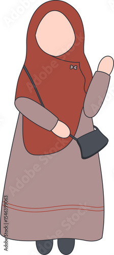 Faceless Moslem Girl