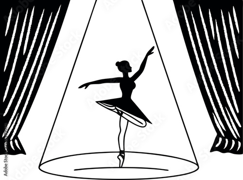 Elegant Ballet Dancer Silhouette
