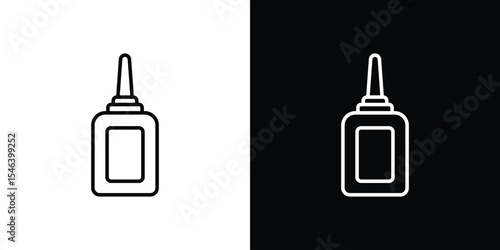 Glue icon in black. flat graphic vector icon