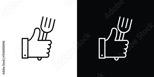 Good food icon in black. flat graphic vector icon