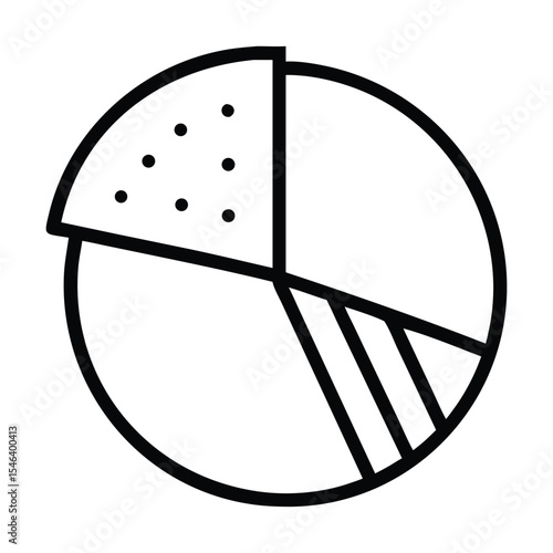 Chart pie analysis analytic diagram report icon Black vector graphics | Premium Vector
