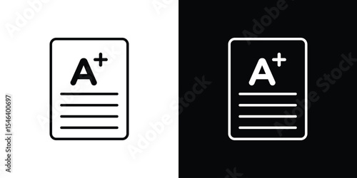 Grades icon in black. flat graphic vector icon