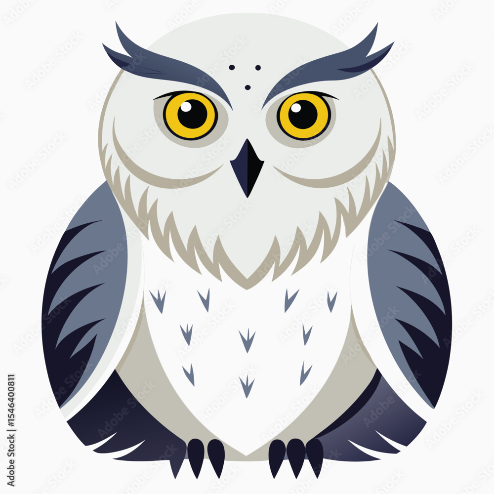 Fototapeta premium owl on white background