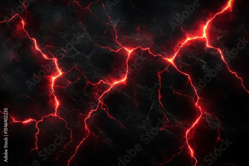 Wallpaper Mural Erupting red lightning bolts slice through a deep black backdrop, vividly expressing the sensation of intense physical pain. This striking composition captures raw energy and emotion Torontodigital.ca