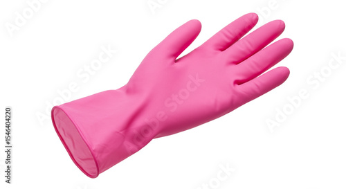 pink medical gloves isolated on white background 