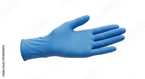 blue medical gloves isolated on white background