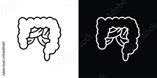 Gut icon in black. flat graphic vector icon
