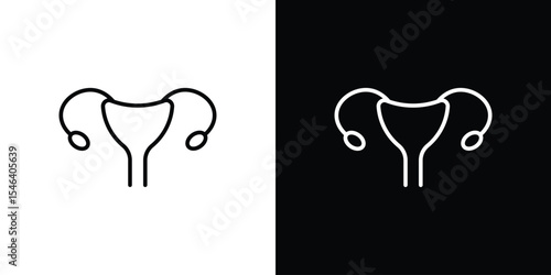 Gynecology icon in black. flat graphic vector icon