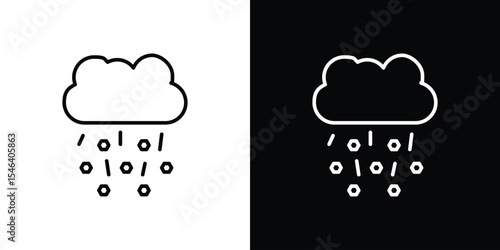Hail icon in black. flat graphic vector icon