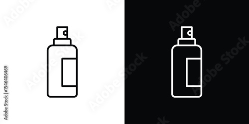 Hair spray icon in black. flat graphic vector icon