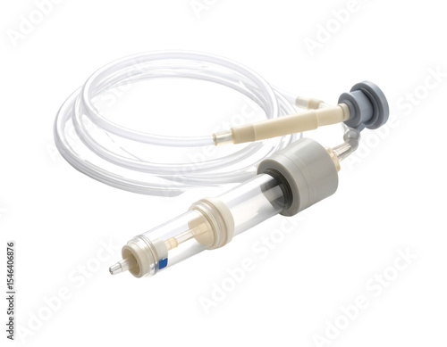 Medical infusion device with clear tubing and connector for accurate fluid delivery and dosage precision