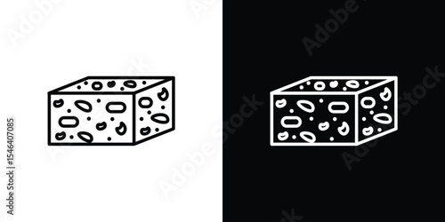 Halva icon in black. flat graphic vector icon