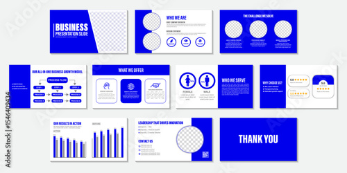 Modern Minimalist Creative And Professional Presentation Design Template For Business.