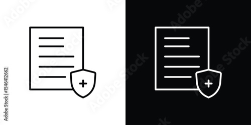 Health insurance icon in black. flat graphic vector icon