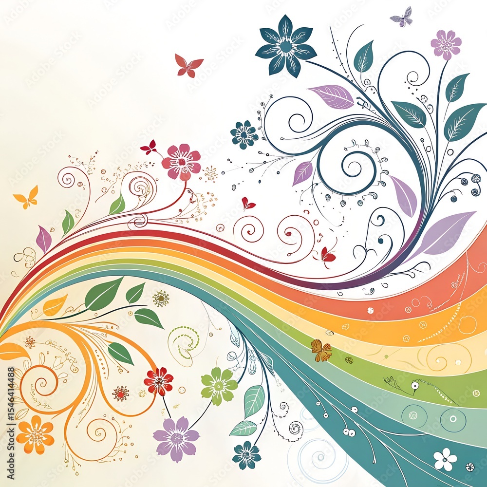 abstract background with flowers abstract background with flowers