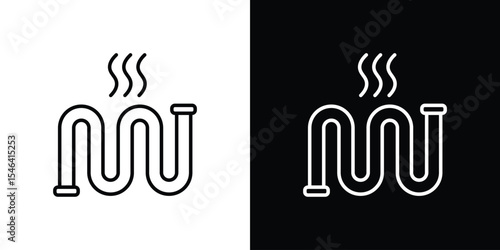 Heat icon in black. flat graphic vector icon