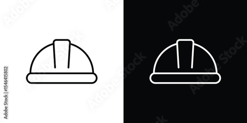 Helmet icon in black. flat graphic vector icon