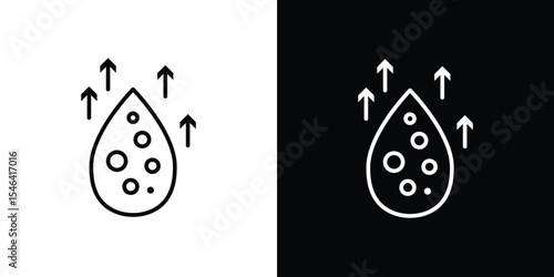 High cholesterol icon in black. flat graphic vector icon