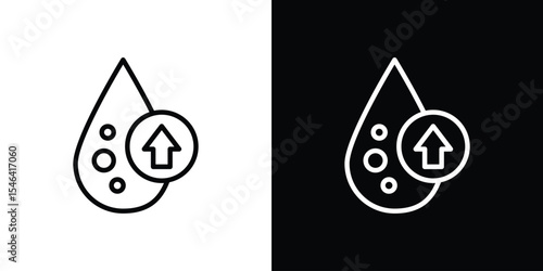 High cholesterol icon in black. flat graphic vector icon