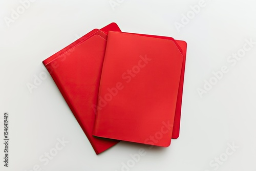 Ultra Hd Picture of Two Red Folders on White Background