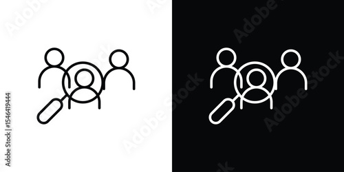 Hiring icon in black. flat graphic vector icon