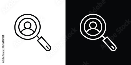 Hiring icon in black. flat graphic vector icon