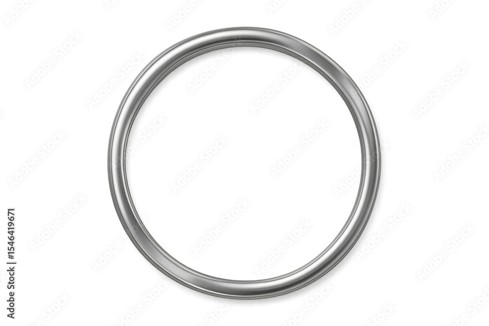 Metallic silver ring hovering over a transparent background, creating a sleek and modern aesthetic, ideal for various design projects Metallic silver ring hovering over a transparent background, creating a sleek and modern aesthetic, ideal for various design projects