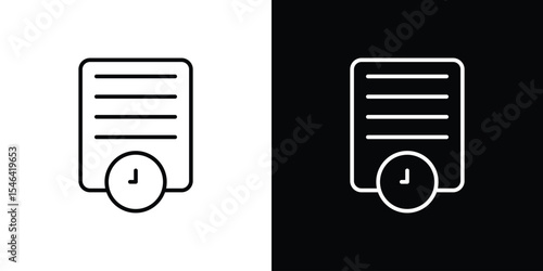History icon in black. flat graphic vector icon