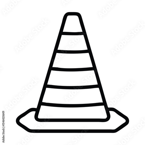 Vector design traffic cone icon style Premium Vector