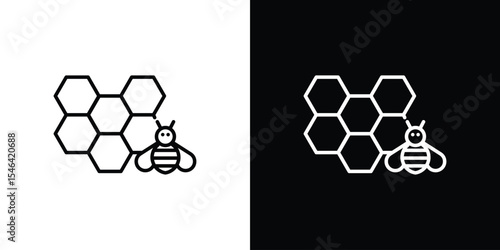 Honeycomb icon in black. flat graphic vector icon