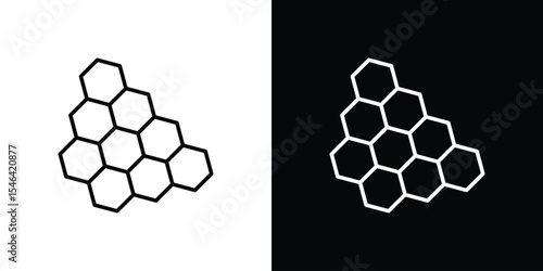 Honeycombs icon in black. flat graphic vector icon