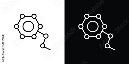 Hormones icon in black. flat graphic vector icon
