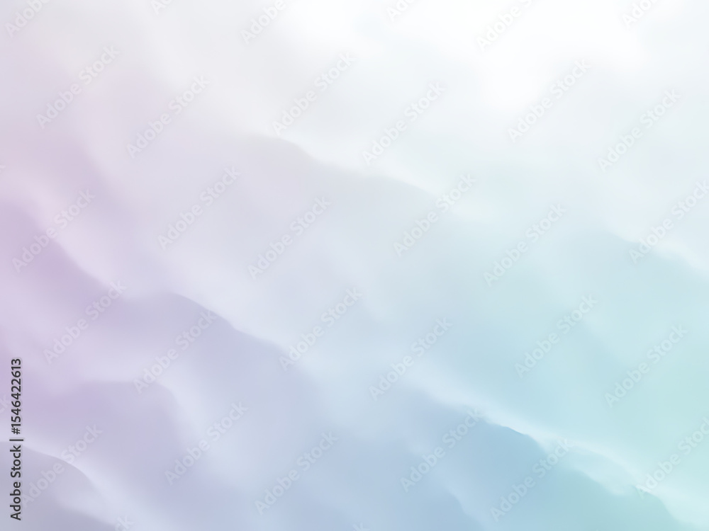 Obraz premium Abstract pastel background with soft, flowing waves and subtle gradients of lavender, blue, and white.