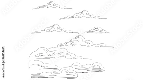 Hand Drawn Cumulus Cloud Vector Illustration
