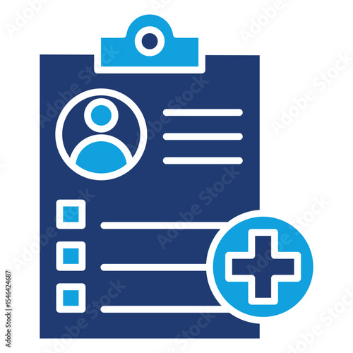 Medical Test Flat Blue Icon
