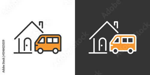 家と車のアイコン