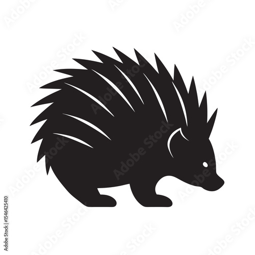 Porcupine Animal With Spikes Silhouette