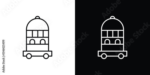Hotel service icon in black. flat graphic vector icon