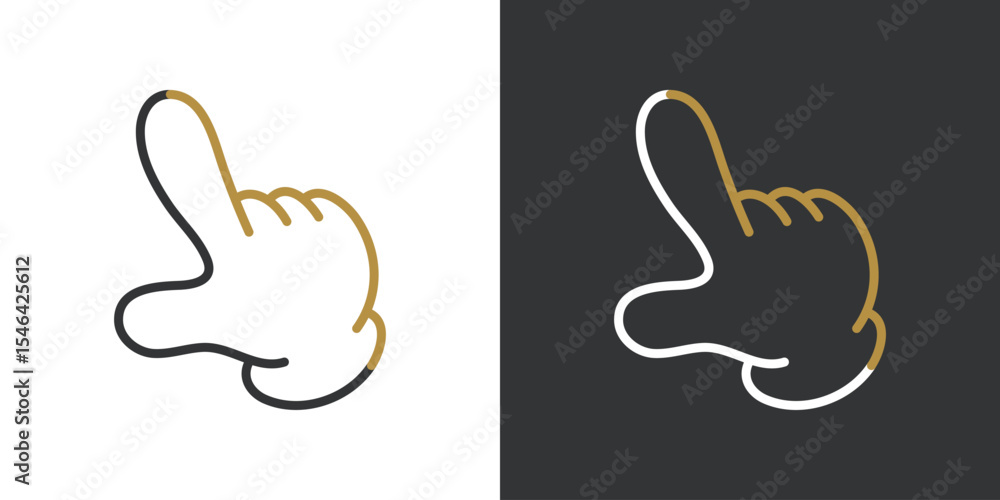 Obraz premium 指差しアイコン