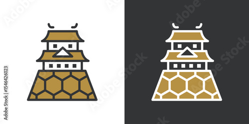 日本のお城のアイコン
