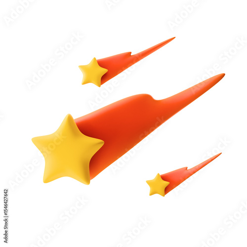 Shooting Star 3D Illustration