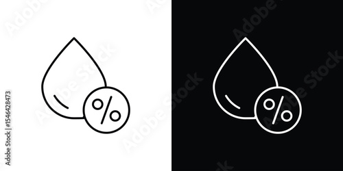 Humidity icon in black. flat graphic vector icon