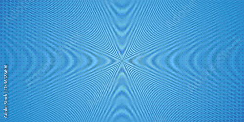 Abstract gradient blue dots background. Vector illustration in retro comic style