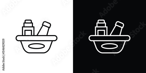 hygiene kit icon in black. flat graphic vector icon