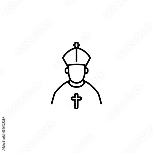 Religious pastor figure icon