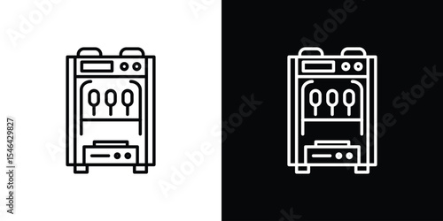 Ice cream maker icon in black. flat graphic vector icon