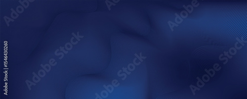 Luxury background design with diagonal abstract blue line pattern in dark color. Vector horizontal template for business banner, premium invitation, voucher, prestigious gift certificate.
