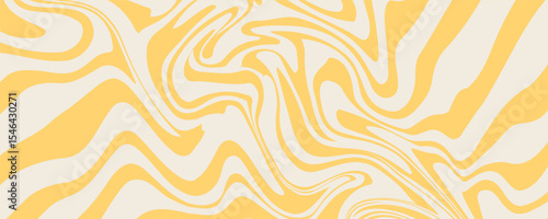 Blue wavy lines abstract background. Trendy psychedelic retro style backdrop. Waves, swirl and twirl pattern. Twisted distorted vector texture. Y2k aesthetic design